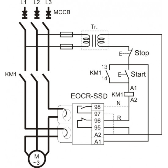 Relais de surcharge électronique numérique EOCR-SSD120, protecteur de moteur